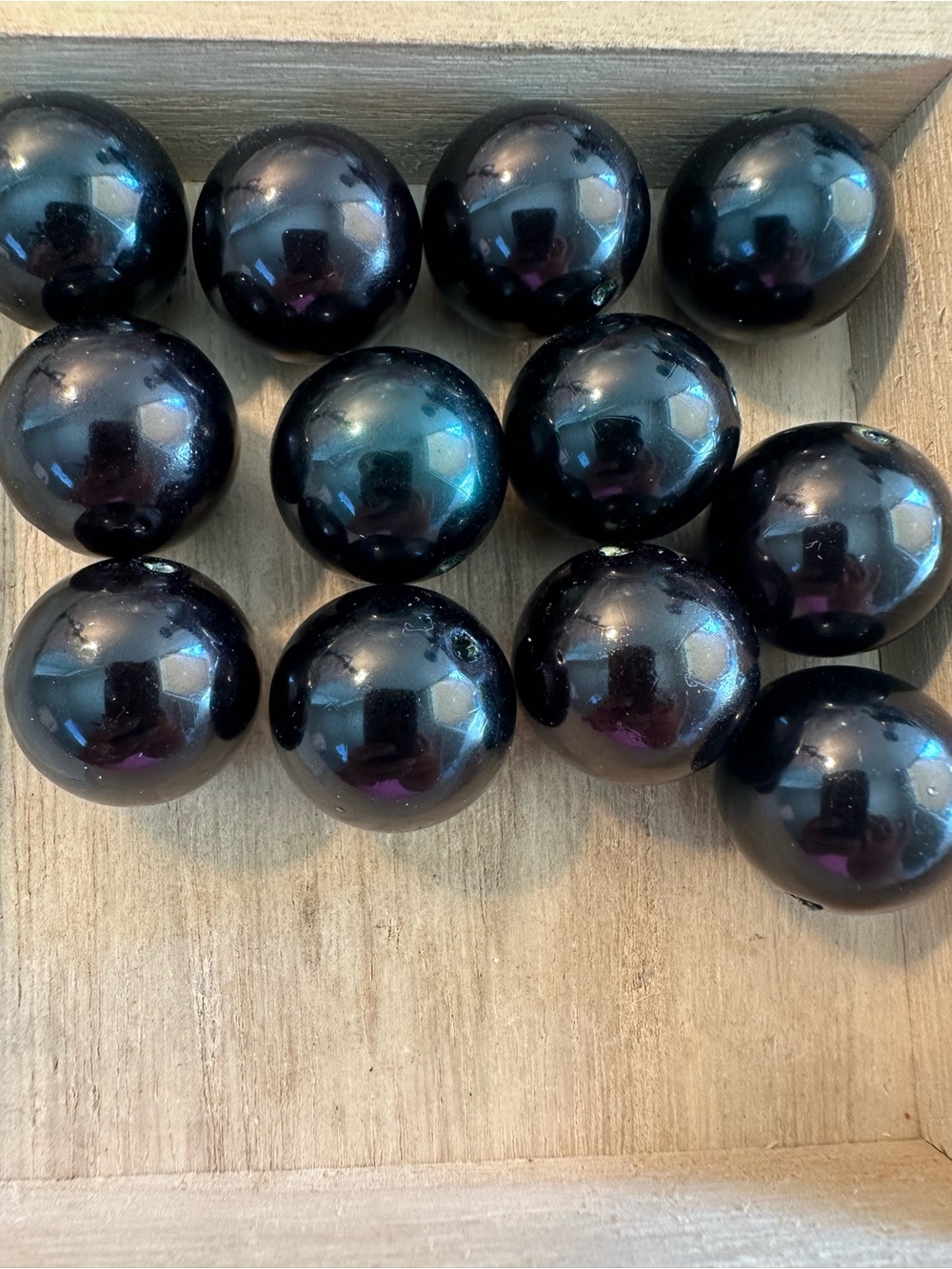 Dark Teal acrylic Beads - Elegant Decorative Set